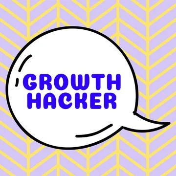 Handwriting text Growth Hacker. Internet Concept generally to acquire as many Stock Illustration