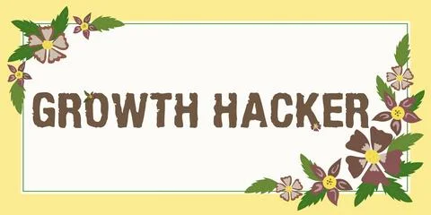 Handwriting text Growth Hacker. Internet Concept generally to acquire as many Stock Illustration