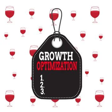 Handwriting text Growth Optimization. Concept meaning Finding an alternative Illustrazione stock