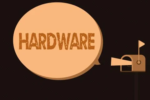 Handwriting text Hardware. Concept meaning machines and other physical Illustrazione stock