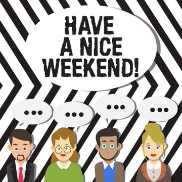 Handwriting text Have A Nice Weekend. Concept meaning wishing someone that 스톡 일러스트