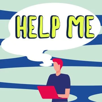 Handwriting text Help Me. Concept meaning Asking someone to assist you Shouting Ilustração Stock