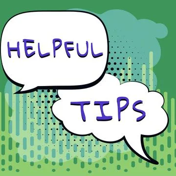 Handwriting text Helpful Tips. Business concept Ask an Expert Solutions Hints Stock Illustration