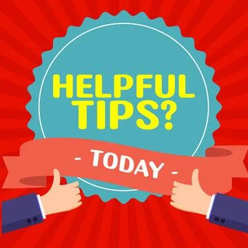 Handwriting text Helpful Tips. Business concept advices given to be helpful Stock Illustration