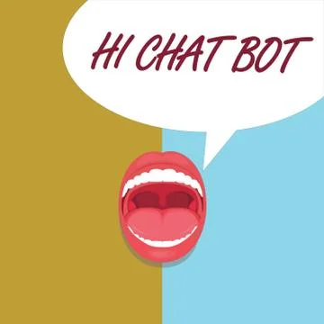 Handwriting text Hi Chat Bot. Concept meaning Greeting to robot machine who 库存插图