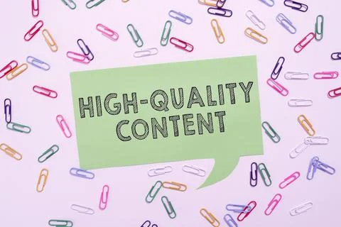 Handwriting text High Quality Content. Business idea Website is Useful Inform Stock Illustration