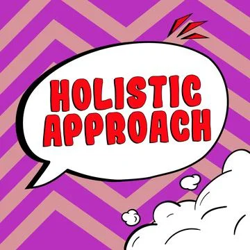 Handwriting text Holistic Approach. Word Written on characterized belief that Stock Illustration