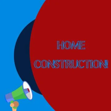 Handwriting text Home Construction. Concept meaning the process of constructing Stock Illustration