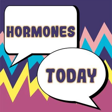 Handwriting text Hormones. Internet Concept regulatory substance produced in Stock Illustration