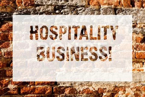 Handwriting text Hospitality Business. Concept meaning broad category of fiel Stock Photos