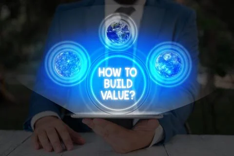 Handwriting text How To Build Value question. Concept meaning Ways for Foto stock