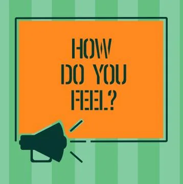 Handwriting text How Do You Feelquestion. Concept meaning Tell us your feelings 스톡 일러스트