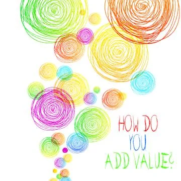 Handwriting text How Do You Add Value Question. Concept meaning improve work 스톡 일러스트