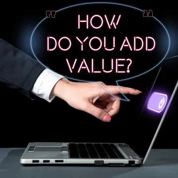 Handwriting text How Do You Add Value. Internet Concept Bring business progress 写真素材