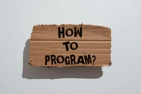 Handwriting text How To Program. Business approach Instruction for computer Stock Photos