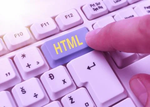 Handwriting text Html. Concept meaning the lingua franca for publishing Stock-Fotos