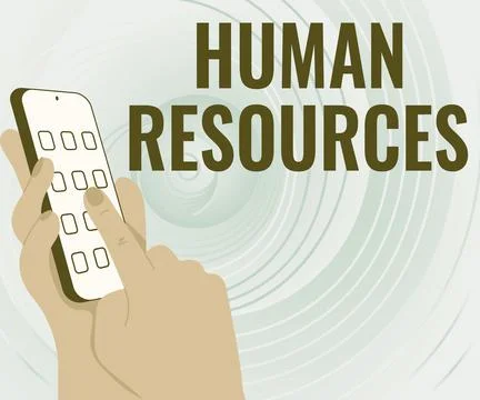 Handwriting text Human Resources. Conceptual photo The showing who make up the Illustrazione stock