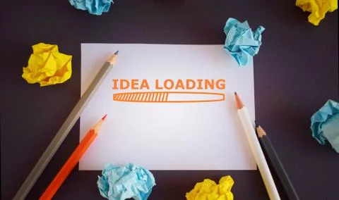 Handwriting text Idea Loading. Concept meaning Advertising the upcoming year Stock Photos