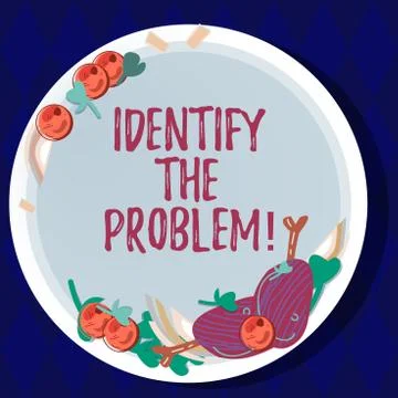 Handwriting text Identify The Problem. Concept meaning diagnosing the situation Stock Illustration