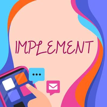 Handwriting text Implement. Concept meaning set budget for advertising and only 스톡 일러스트