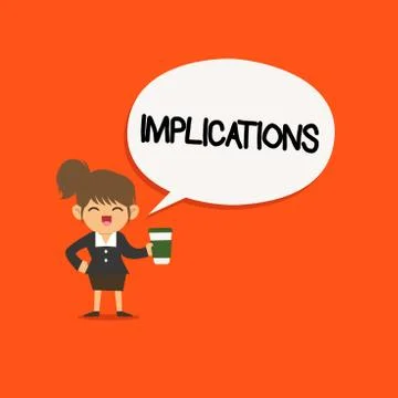 Handwriting text Implications. Concept meaning Conclusion State of being Stock Illustration