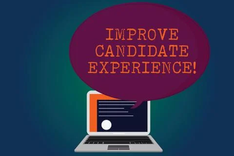 Handwriting text Improve Candidate Experience. Concept meaning Develop 스톡 일러스트