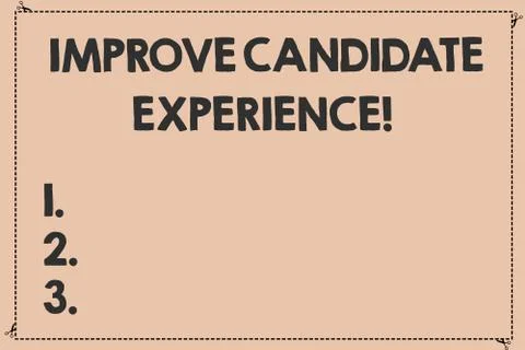 Handwriting text Improve Candidate Experience. Concept meaning Develop イラスト素材