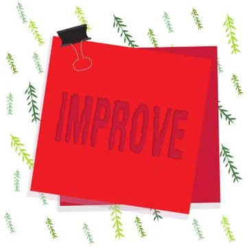 Handwriting text Improve. Concept meaning Make become better Development Ilustración de archivo