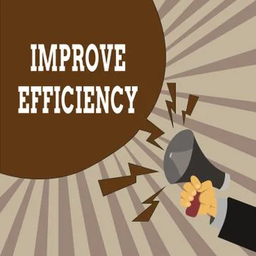 Handwriting text Improve Efficiency. Concept meaning Competency in performance Stock Illustration