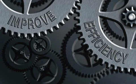 Handwriting text Improve Efficiency. Concept meaning Competency in performance Stock Illustration