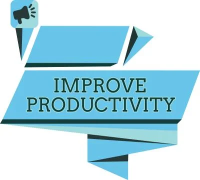 Handwriting text Improve Productivity. Concept meaning Enhance the Quality of Illustrazione stock