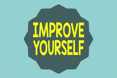 Handwriting text Improve Yourself. Concept meaning to make your skills looks Illustrazione stock