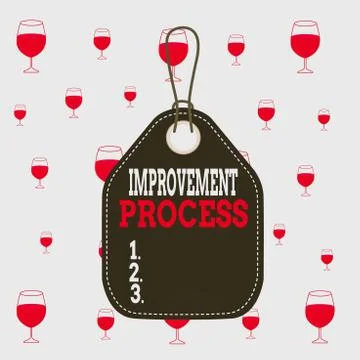 Handwriting text Improvement Process. Concept meaning Ongoing effort to improve Stock Illustration