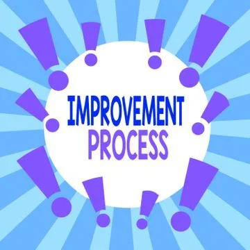 Handwriting text Improvement Process. Concept meaning Ongoing effort to improve Illustrazione stock