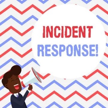 Handwriting text Incident Response. Concept meaning addressing and analysisaging Illustrazione stock