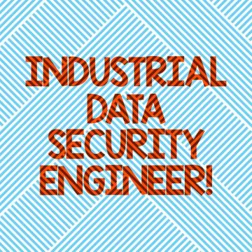 Handwriting text Industrial Data Security Engineer. Concept meaning Technology Stock Illustration