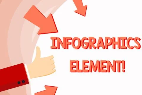 Handwriting text Infographics Element. Concept meaning visual image used to Stock Illustration
