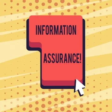 Handwriting text Information Assurance. Concept meaning the process of Stock Illustration
