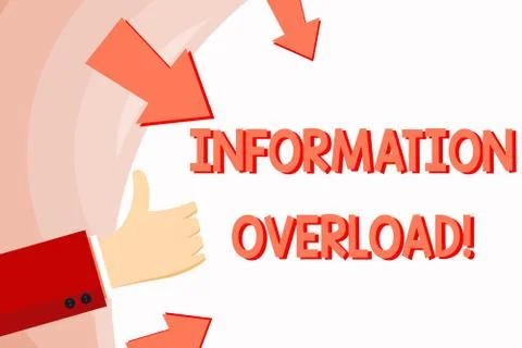 Handwriting text Information Overload. Concept meaning exposure to or provision Stock Illustration