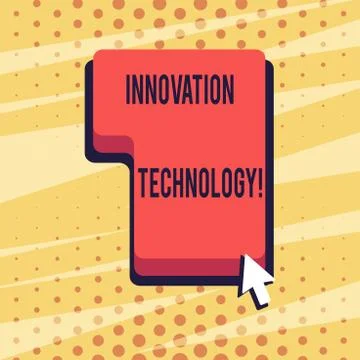 Handwriting text Innovation Technology. Concept meaning Major technological Illustrazione stock