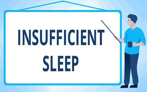 Handwriting text Insufficient Sleep. Internet Concept condition of not having Stock Illustration