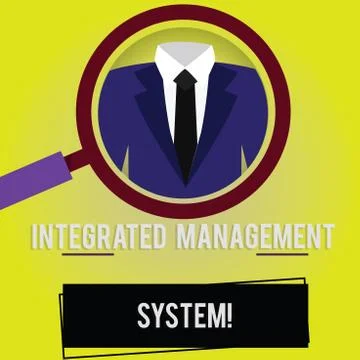 Handwriting text Integrated Management System. Concept meaning combines all Stock Illustration