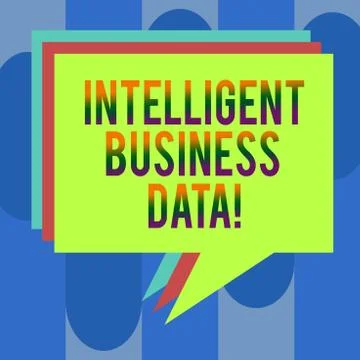 Handwriting text Intelligent Business Data. Concept meaning use of internal data Stock Illustration