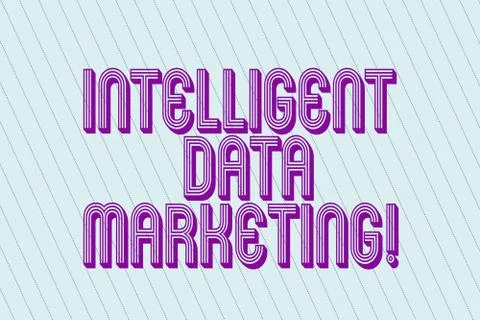 Handwriting text Intelligent Data Marketing. Concept meaning Information Stock Illustration