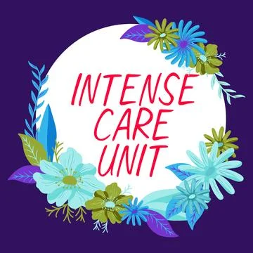 Handwriting text Intense Care Unit. Business overview a unit in a hospital Stock Illustration