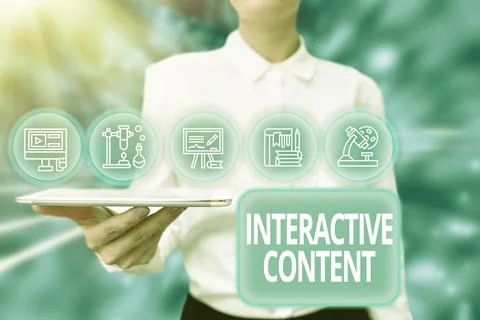 Handwriting text Interactive Content. Business approach It requires the Stock Photos