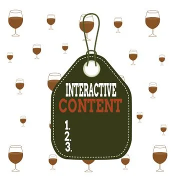 Handwriting text Interactive Content. Concept meaning It requires the Stock Illustration