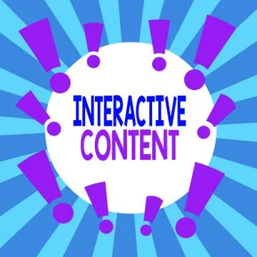 Handwriting text Interactive Content. Concept meaning It requires the イラスト素材