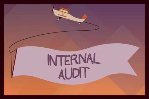 Handwriting text Internal Audit. Concept meaning Evaluates the effectiveness of Stock Illustration