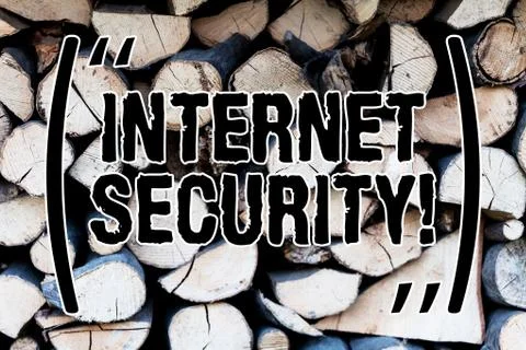 Handwriting text Internet Security. Concept meaning security that deals exactly Stock Photos